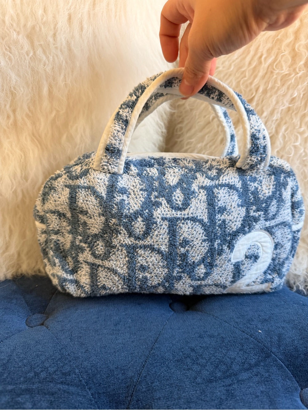 No.W Dior Oblique Terrycloth Bag